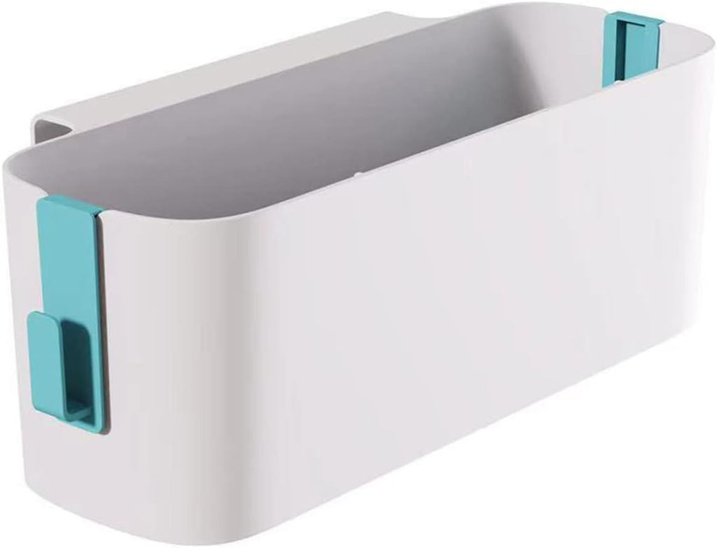 Bunk Bed Shelf for Top Bunk Large Bedside Caddy with 2 Side Hooks for Dorm Room Bed, White