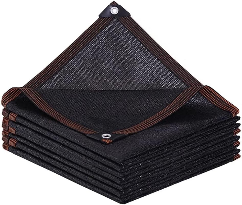 6x3 FT, Black Sun-Block Shade Cover Mesh Tarp with Grommets Sun Shade Canopy