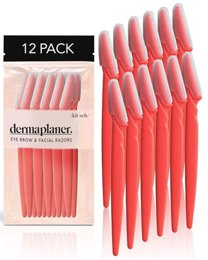 12pcs Coral Face Razors for Women and Men, Eyebrow Trimmer & Face Shaver