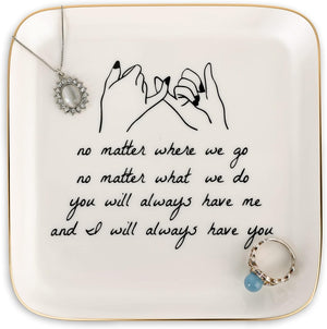 Gifts for Friends Going Away Friendship Ceramic Ring Dish (Friendship Long Distance)