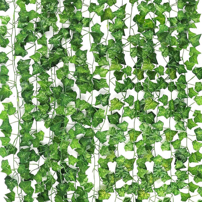 14 Pack 98 Feet Fake Ivy Leaves Artificial Garland Greenery Hanging Plant Vine for Bedroom Wall Decor