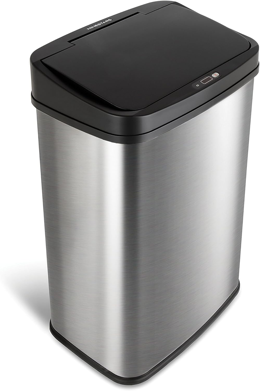 Automatic Touchless Motion Sensor Rectangular Trash Can, 13 Gal, Black Trim