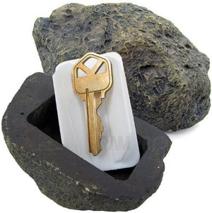 Hide-a-Spare-Key Fake Rock - Looks & Feels like Real Stone - Safe for Outdoor Garden or Yard, Geocaching