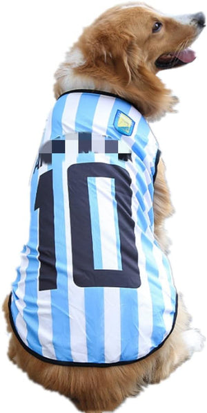 Dog Sweatshirt Pet T-Shirt, Dog Summer Apparel Puppy Pet Clothes for Dogs Cute Soft Vest Football Team (3XL 19.7" L, Argentina)