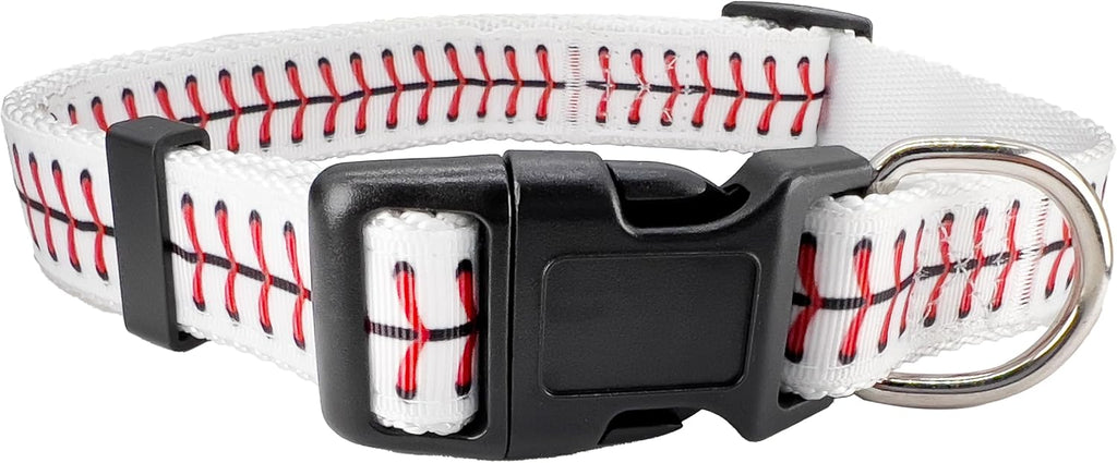 Baseball Dog Collar - Premium Dog Collar- Fadeproof – Sporty and Adjustable Heavy Duty Pet Collar