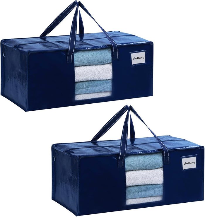 2 Pack Moving Bags Extra Large Storage Bags for College Move-In, Heavy-Duty Storage Totes, Packing Boxes