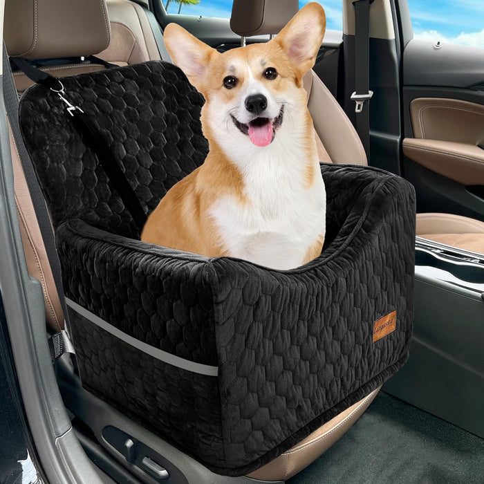 Dog Car Seat for Small/Medium Dog Suitable for Dogs Under 35 Lbs (Black)