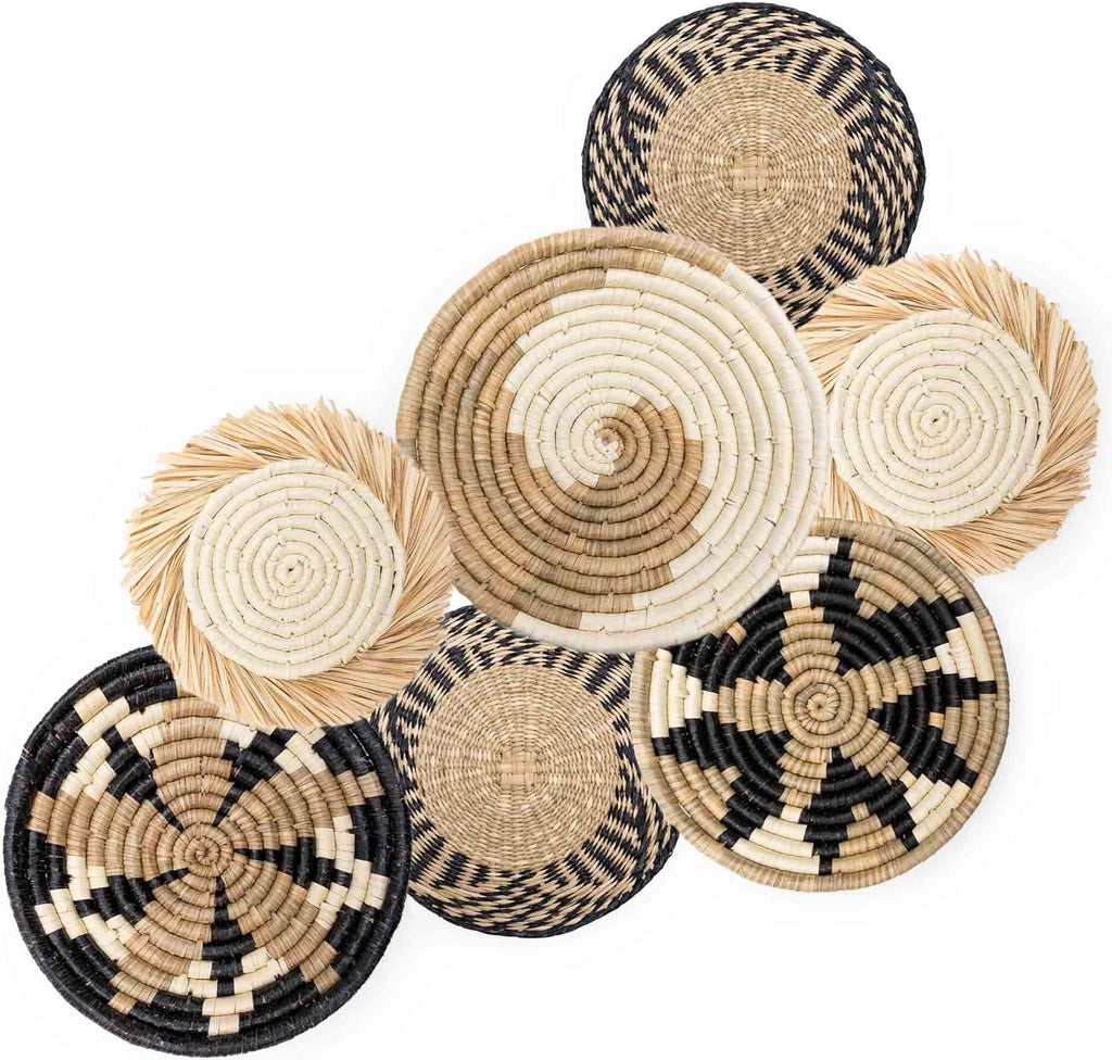 7 Unique Handcrafted Seagrass Baskets for Boho, Farmhouse & Rustic Wall Decor