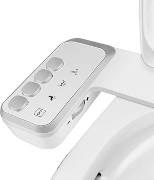 Non-Electric Cold Water Bidet Attachment for Toilet, Self Cleaning Dual Nozzles For Feminine And Rear Wash