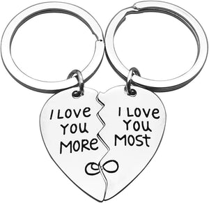 Couples Keychain Gifts for Boyfriend Girlfriend Husband Wife I Love You Keychain Set Valentine's Day Gifts