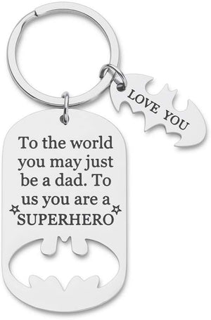 Fathers Day Dad Birthday Keychain For Daddy Step Dad To Be Husband From Daughter Son Wife Kids I Love You Key Ring