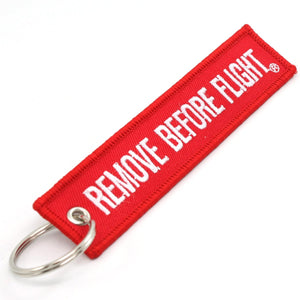 Remove Before Flight Key Chain - Red/White 1pc