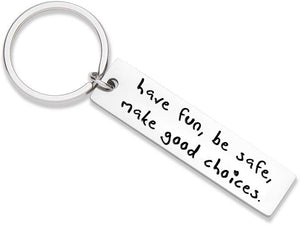 Drive Safe Keychain for Son Daughter, Graduation Gifts for College Students, Sweet 16 Key Chain