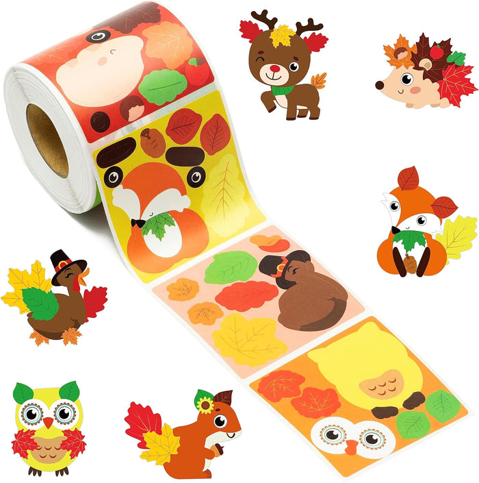 300Pcs Fall Stickers Scene Roll Make Own Roll Stickers