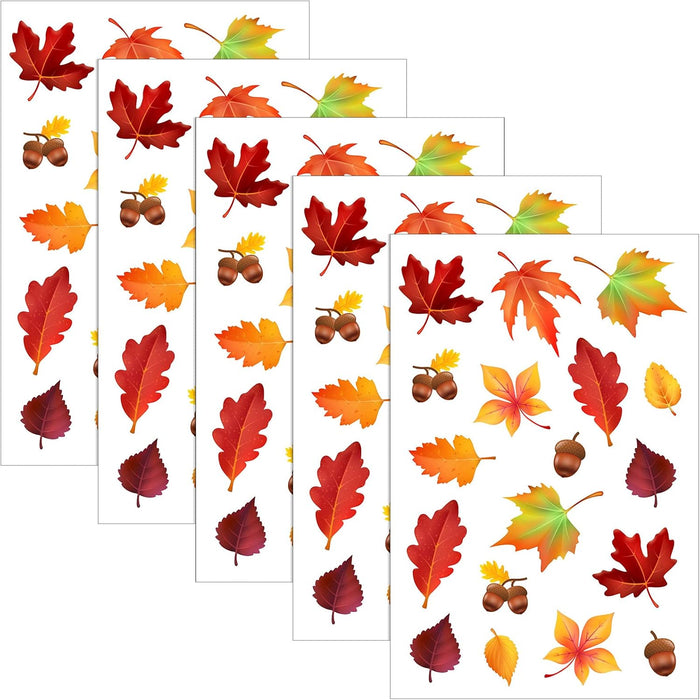 540 Pieces Thanksgiving Fall Autumn Leaves Stickers Thanksgiving Stickers Maple Leaves, Classic Style