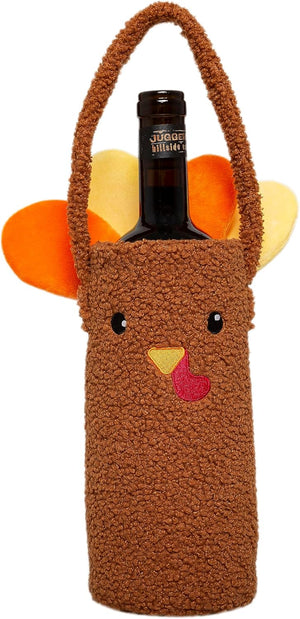 Turkey Wine Bottle Gift Bag, Thanksgiving Dinner Ideas, Funny Fall Housewarming Ideas,