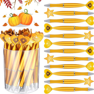 120 Pcs Thanksgiving Turkey Pens Fall Autumn Pumpkin Ballpoint Pens Holiday Black Gel Ink Pens