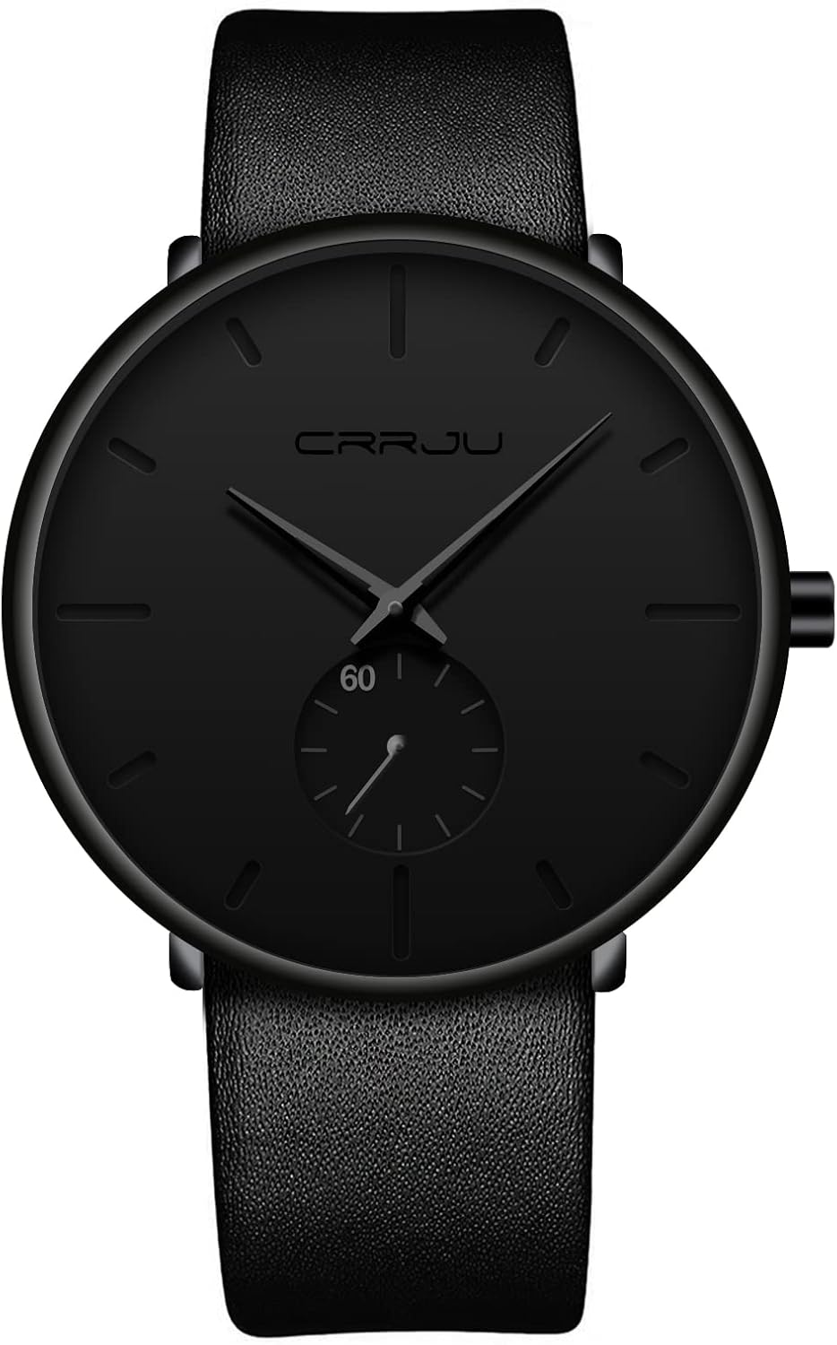 Mens Watches Ultra-Thin Minimalist Waterproof-Fashion Wrist Watch for Men Unisex , Black