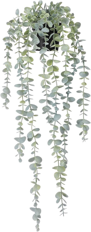 Artificial Hanging Plants Fake Eucalyptus Potted Plant Hanging Plant for Wall Room Home Decor, 1 Piece