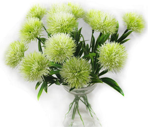 10 Pcs Dandelion Artificial Flowers Plants Bouquet Plastic Flower for Home Decoration/Wedding Decor (White)