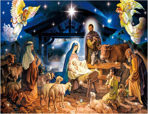 7X5FT Christmas Decoration Christmas Religious Backdrop Holy Nativity Photography Background