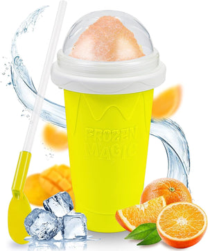 Slushy Maker Cup,Magic Quick Frozen Smoothies Cup, Yellow