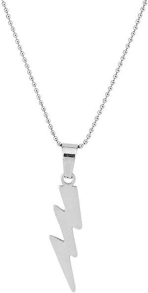 Fashion Lightning Bolt Pendant Choker Necklace for Men Women