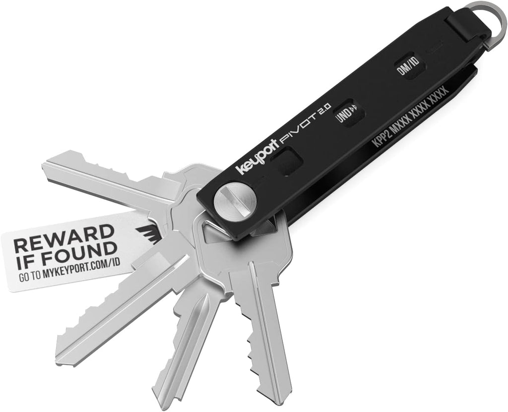 Premium Key Organizer Keychain | Key Organizer + EDC Multi-Tool + Lost & Found All-in-ONE, Black