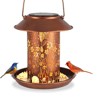 Bird Feeders for Outdoors Hummingbird Solar Lanterns Outdoor Waterproof Hanging Garden Decor