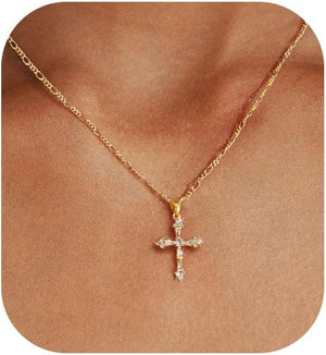 Silver Cross Necklace for Women Christmas Birthday Gifts for Women Cross Jewelry