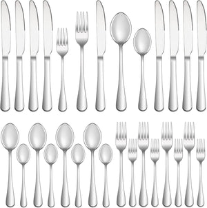 20 Piece Silverware Set Service for 4,Premium Stainless Steel Flatware Set,Mirror Polished Cutlery Utensil Set