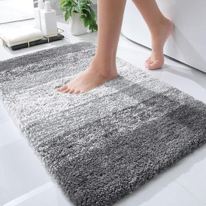 Bathroom Rugs Mat 30x20, Extra Soft Absorbent Microfiber Bath Rugs, Rubber Backing, Quick Dry, Machine Washable Bath Mats for Bathroom Floor, Tub, Shower and Home Decor Accessories, Grey