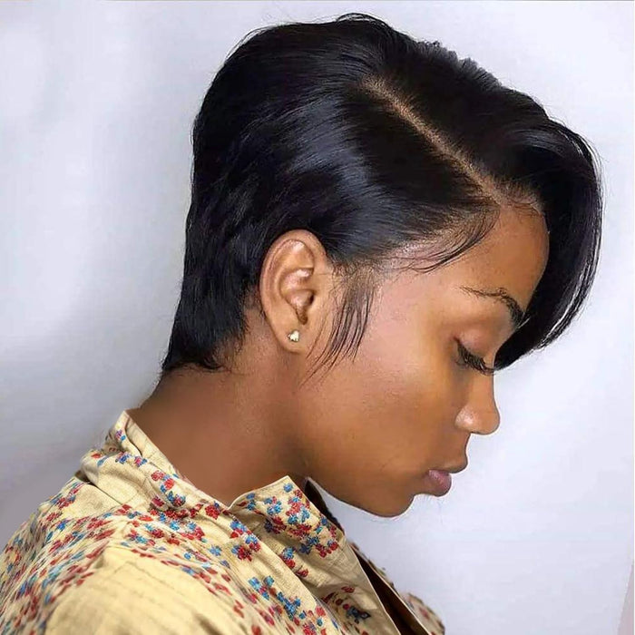 Pixie Cut Wig Human Hair Lace Front Wigs 13X4X1 Lace Front Wigs Human Hair Short Bob Wigs Straight Lace Front Pixie Cut Wigs