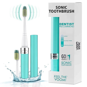 Travel Electric Toothbrush, Portable w/ 2 Minute Timer, Hawaiian Blue