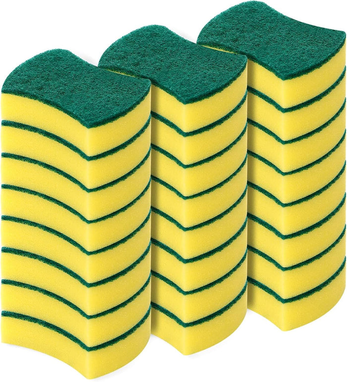 Kitchen Cleaning Sponges,24 Pack Eco Non-Scratch for Dish,Scrub Sponges