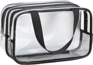 Clear Toiletry Bag for Women Men, Waterproof Travel Bag for Toiletries