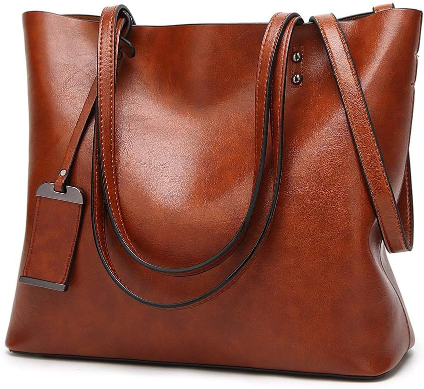 Women Top Handle Satchel Handbags Shoulder Bag Messenger Tote Bag Purse, Brown