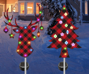 Christmas Decorations Outdoor Yard, Christmas Solar Garden Stake Lights, 41 Inch