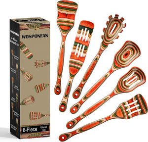 Pakkawood Kitchen Cooking Utensils Set