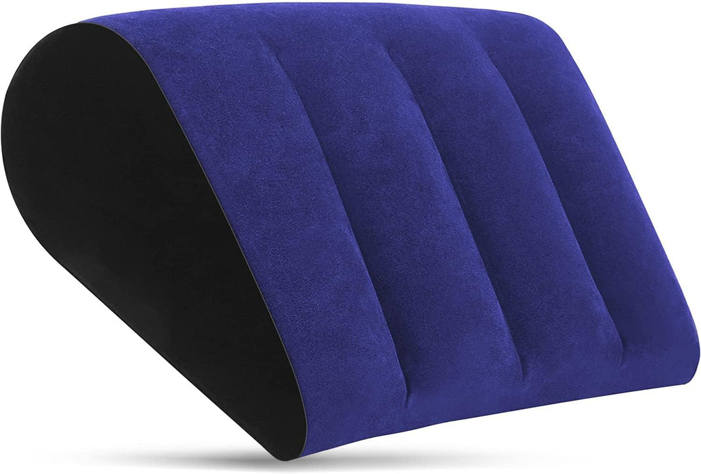 Inflatable Wedge Pillow Blue Minimalist Yoga Posture Aid Cushion Lumbar Leg Support