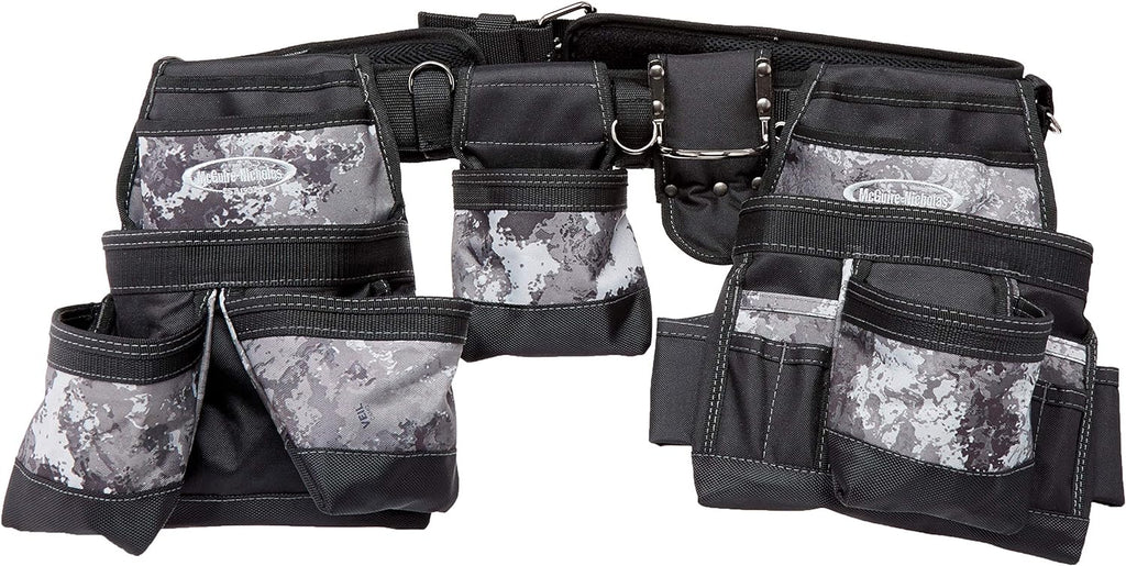 Carpenter's Tool Rig | Removable Pouch Design with 18 Organization Pockets | Tac-Grey