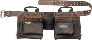Leather Tool Belt, Durable, 11 Pocket Professional Belt