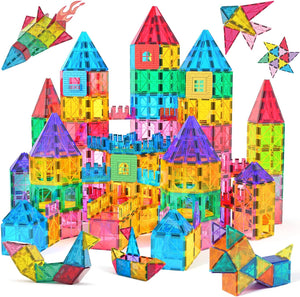 Magnetic Tiles Kids Magnetic Blocks Building Sets 3D Magnet Tile Building Blocks Magna Construction Educational STEM Toys