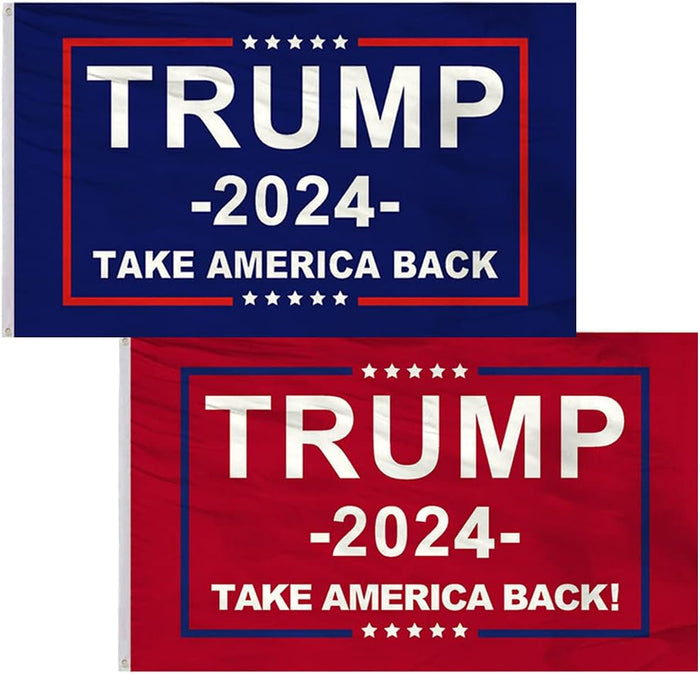 Donald Trump 2024 Flag - Take America Back Flag, 3x5FT, 2 PACKS