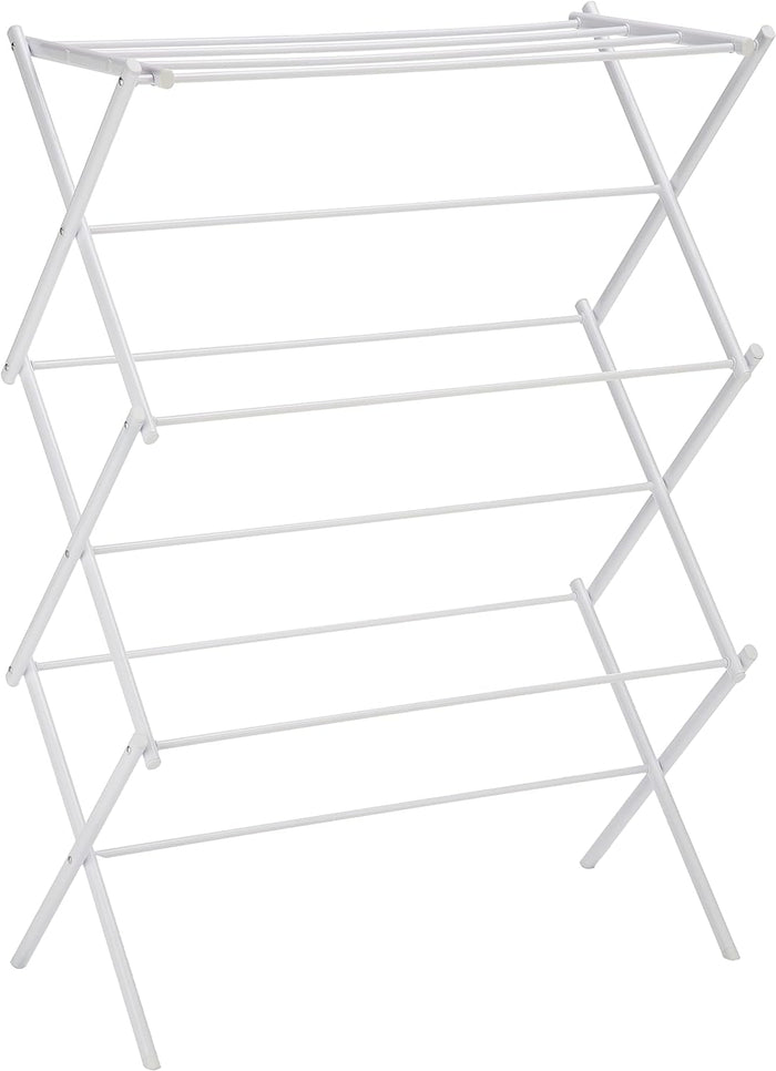 Foldable Laundry Rack for Air Drying Clothing - 29.4 x 14.8 x 41.9 inches (LxWxH), White