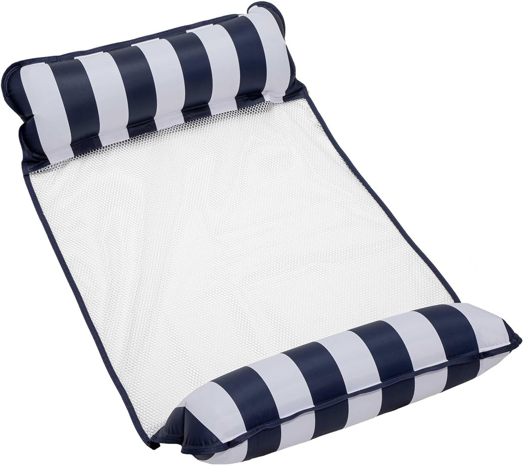 4-in-1 Monterey Hammock Pool Float & Water Hammock – Multi-Purpose, Blue Navy