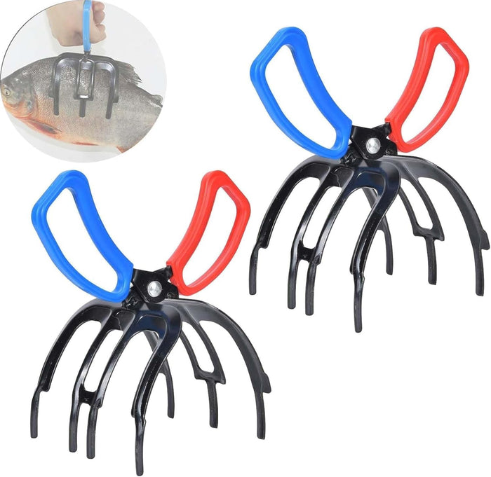 2PCS Upgrade 3 Claw Fish Gripper,Metal Fishing Pliers Gripper Fish Control Clamp