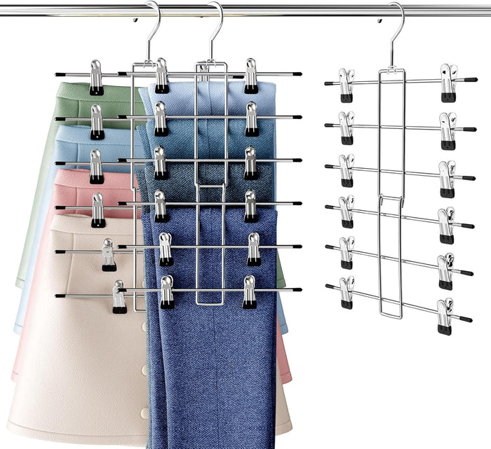 Closet Organizers and Storage-Hanging Closet Organizer-6 Tier, 2 Pack