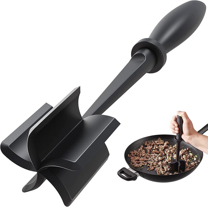 Meat Chopper for Hamburger, Premium Heat Resistant Masher and Smasher for Ground Beef