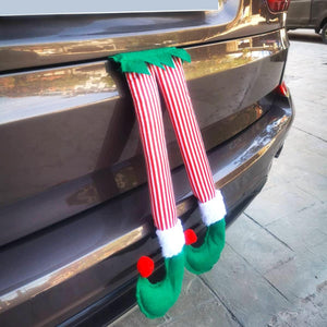 Santa Elf Leg for Trunk Christmas Decoration